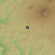 Shaded relief of the 53 km around Ohakune, drawn from the GMTED2010 grid