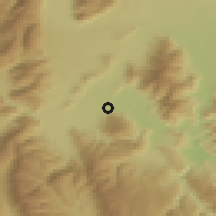 Shaded relief of the 52 km around Omarama, drawn from the GMTED2010 grid