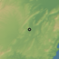 Shaded relief of the 53 km around Otane, drawn from the GMTED2010 grid