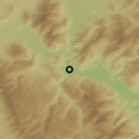 Shaded relief of the 52 km around Otematata, drawn from the GMTED2010 grid