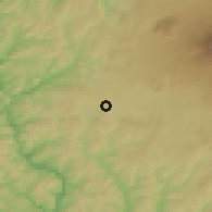 Shaded relief of the 53 km around Raetihi, drawn from the GMTED2010 grid