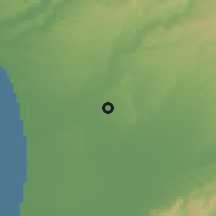 Shaded relief of the 53 km around Sanson, drawn from the GMTED2010 grid