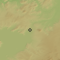Shaded relief of the 54 km around Taupo, drawn from the GMTED2010 grid