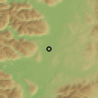 Shaded relief of the 51 km around Te Anau, drawn from the GMTED2010 grid
