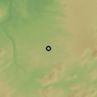 Shaded relief of the 54 km around Tokoroa, drawn from the GMTED2010 grid