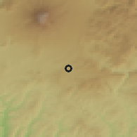 Shaded relief of the 53 km around Waiouru, drawn from the GMTED2010 grid