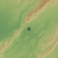 Shaded relief of the 53 km around Woodville, drawn from the GMTED2010 grid