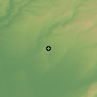 Shaded relief of the 53 km around Halcombe, drawn from the GMTED2010 grid