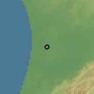 Shaded relief of the 53 km around Himatangi, drawn from the GMTED2010 grid