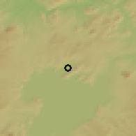 Shaded relief of the 54 km around Kinloch, drawn from the GMTED2010 grid