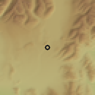 Shaded relief of the 52 km around Lake Tekapo, drawn from the GMTED2010 grid