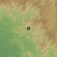 Shaded relief of the 60 km around Achuapa, drawn from the GMTED2010 grid