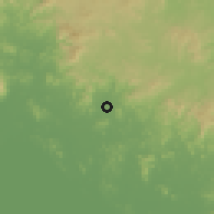Shaded relief of the 60 km around Acoyapa, drawn from the GMTED2010 grid