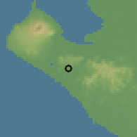 Shaded relief of the 60 km around San Francisco, drawn from the GMTED2010 grid