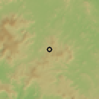 Shaded relief of the 60 km around San Isidro, drawn from the GMTED2010 grid