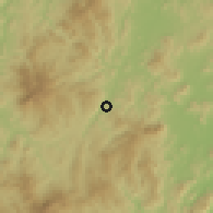 Shaded relief of the 60 km around San José de Bocay, drawn from the GMTED2010 grid