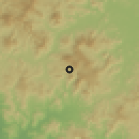 Shaded relief of the 60 km around San José de los Remates, drawn from the GMTED2010 grid