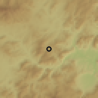 Shaded relief of the 60 km around San Juan de Río Coco, drawn from the GMTED2010 grid