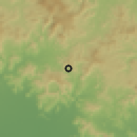 Shaded relief of the 60 km around San Lorenzo, drawn from the GMTED2010 grid