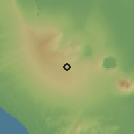 Shaded relief of the 60 km around San Marcos, drawn from the GMTED2010 grid