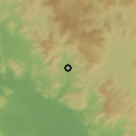 Shaded relief of the 60 km around Santa Rosa del Peñón, drawn from the GMTED2010 grid