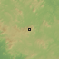 Shaded relief of the 60 km around Santo Domingo, drawn from the GMTED2010 grid