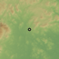 Shaded relief of the 59 km around Siuna, drawn from the GMTED2010 grid