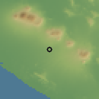 Shaded relief of the 60 km around Telica, drawn from the GMTED2010 grid