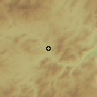 Shaded relief of the 60 km around Telpaneca, drawn from the GMTED2010 grid