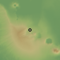 Shaded relief of the 60 km around Ticuantepe, drawn from the GMTED2010 grid