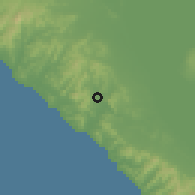 Shaded relief of the 60 km around Tola, drawn from the GMTED2010 grid