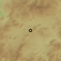 Shaded relief of the 60 km around Totogalpa, drawn from the GMTED2010 grid