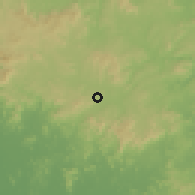 Shaded relief of the 60 km around Villa Sandino, drawn from the GMTED2010 grid