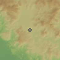 Shaded relief of the 60 km around Ciudad Darío, drawn from the GMTED2010 grid