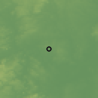 Shaded relief of the 60 km around Desembocadura C.Río G, drawn from the GMTED2010 grid