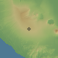 Shaded relief of the 60 km around Diriamba, drawn from the GMTED2010 grid