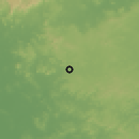 Shaded relief of the 60 km around El Almendro, drawn from the GMTED2010 grid