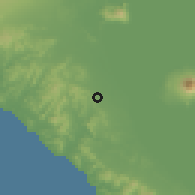 Shaded relief of the 60 km around Belén, drawn from the GMTED2010 grid
