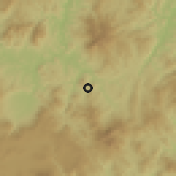 Shaded relief of the 60 km around El Cuá, drawn from the GMTED2010 grid