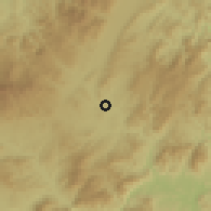 Shaded relief of the 59 km around El Jícaro, drawn from the GMTED2010 grid
