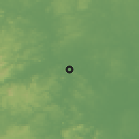 Shaded relief of the 60 km around El Rama, drawn from the GMTED2010 grid