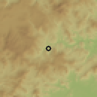 Shaded relief of the 60 km around El Tuma-La Dalia, drawn from the GMTED2010 grid