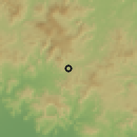 Shaded relief of the 60 km around Boaco, drawn from the GMTED2010 grid