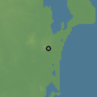 Shaded relief of the 60 km around Kukrahill, drawn from the GMTED2010 grid