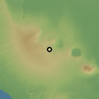 Shaded relief of the 60 km around La Concepción, drawn from the GMTED2010 grid
