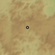 Shaded relief of the 60 km around La Concordia, drawn from the GMTED2010 grid
