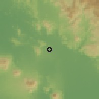Shaded relief of the 60 km around Larreynaga, drawn from the GMTED2010 grid