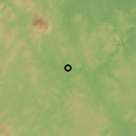 Shaded relief of the 60 km around Bocana de Paiwas, drawn from the GMTED2010 grid