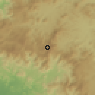 Shaded relief of the 60 km around Las Sabanas, drawn from the GMTED2010 grid