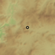 Shaded relief of the 59 km around Macuelizo, drawn from the GMTED2010 grid